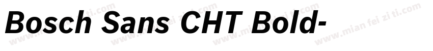 Bosch Sans CHT Bold字体转换